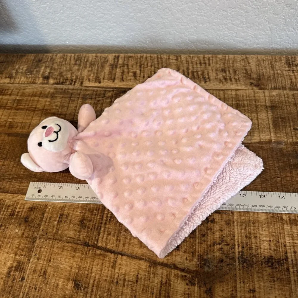 Little Beginnings Baby Bear Plush Lovey Pink 15